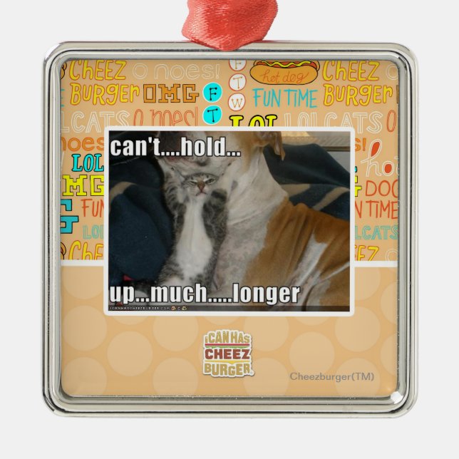 Kan inte rymma upp mycket Longer Julgransprydnad Metall (Framsidan)