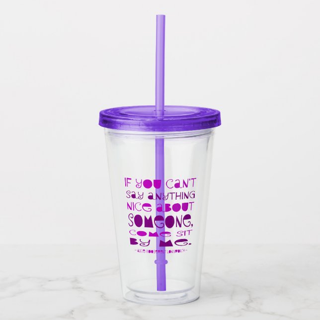 Kan inte säga något trevligt Kom sitta bredvid mig Take Away Mugg (Framsida)