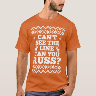 Kan inte se linjen Kan du Russ retro T Shirt
