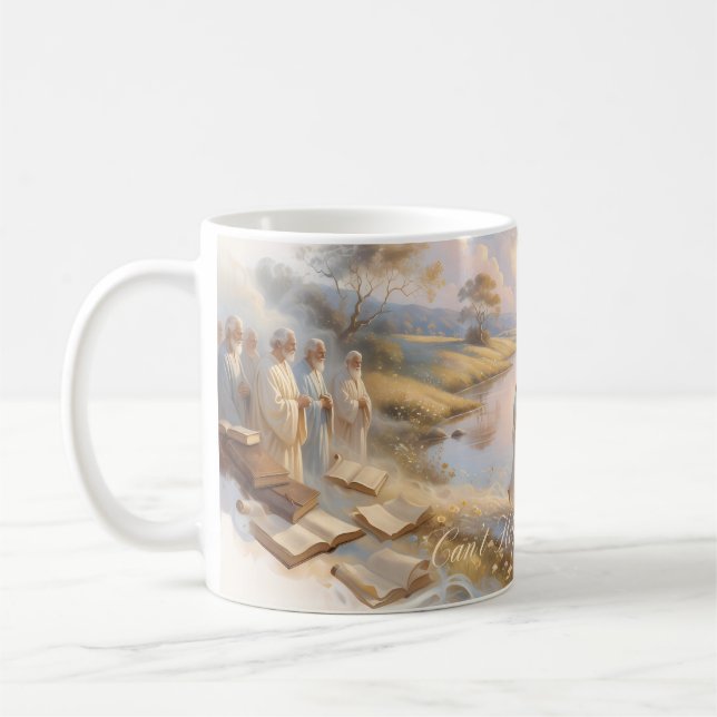 Kan inte sluta älska — Eterisk romantik-mugg Kaffemugg (Vänster)