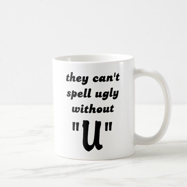 Kan inte stava ful rolig mugghumor kaffemugg (Höger)