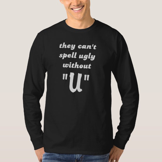 Kan inte stava ful rolig t-shirt humor (Framsida)