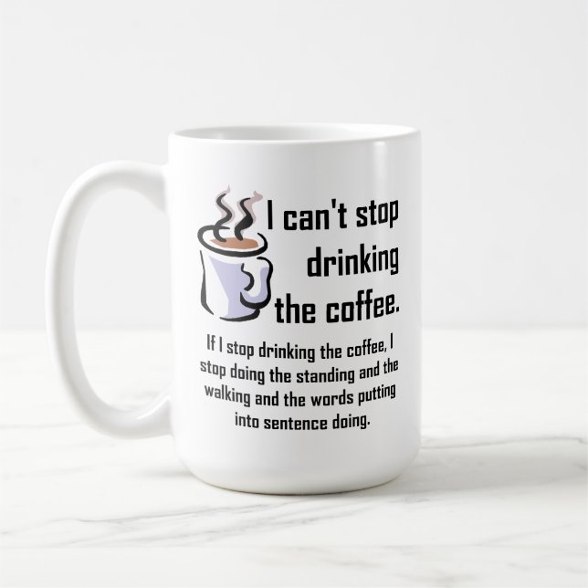 Kan inte stoppa den roliga kaffemuggen kaffemugg (Vänster)