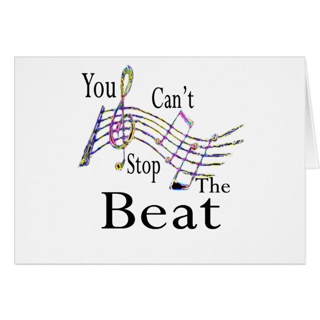 Kan inte stoppa den större takten ...... hälsningskort (Framsidan Horizontal)
