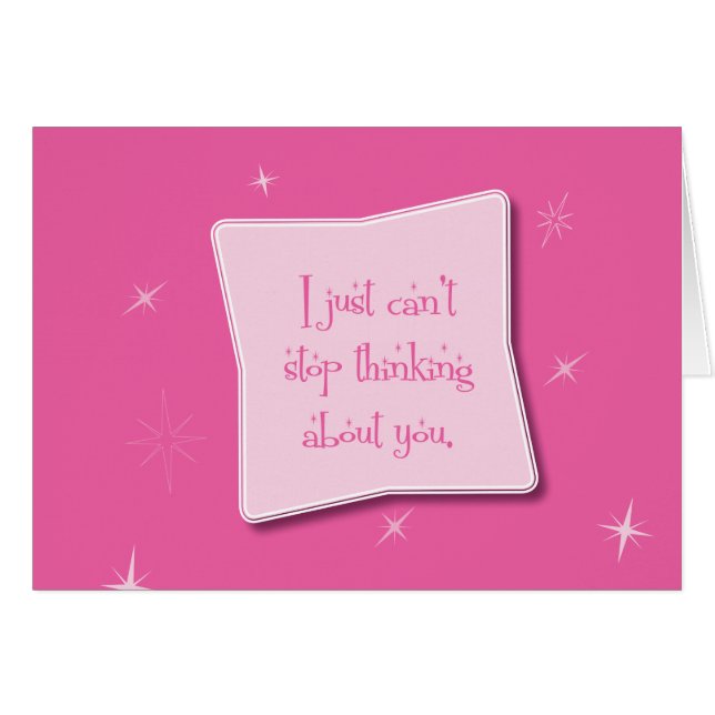Kan inte stoppa tänkande om dig hälsningskort (Framsidan Horizontal)