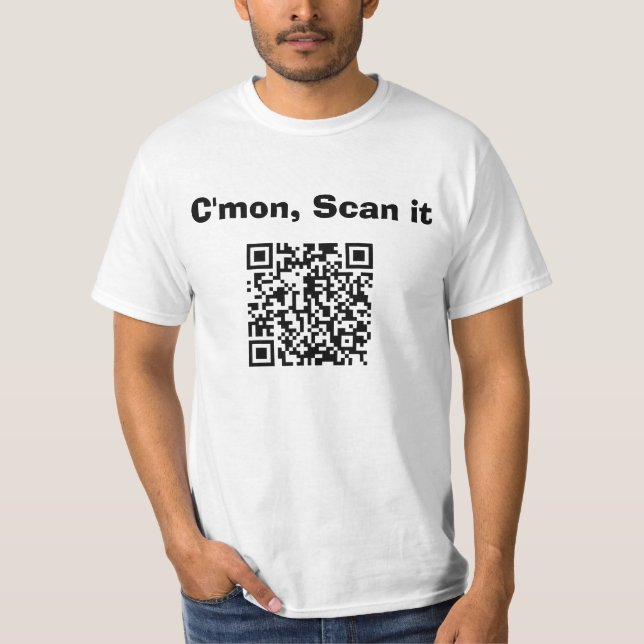 Kan inte tro dig besvärade QR kodifierar T-tröja T-shirt (Framsida)