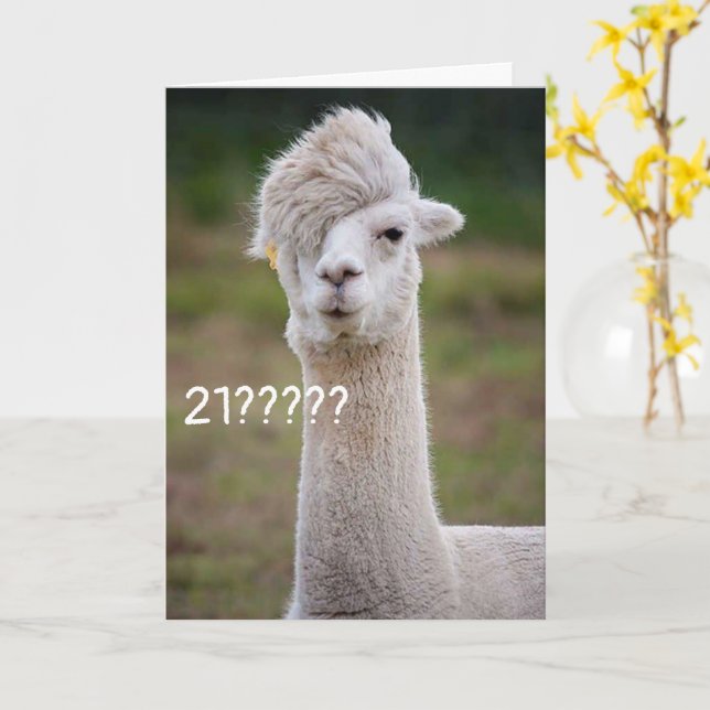 KAN INTE TROR ATT DU ÄR KLAR "21:A" BIRTHDAY KORT (Gul blomma)