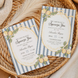 Kan inte vänta att krama dig | Citrus Baby Shower Inbjudningar