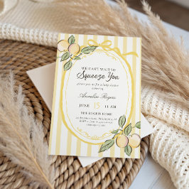 Kan inte vänta att krama dig | Citrus Baby Shower Inbjudningar