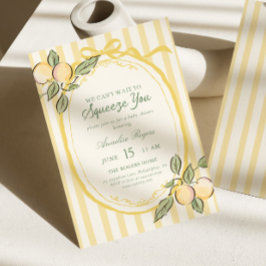 Kan inte vänta att krama dig | Citrus Baby Shower Inbjudningar