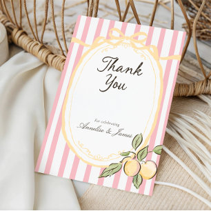 Kan inte vänta att krama dig Citrus Baby Shower Tack Kort