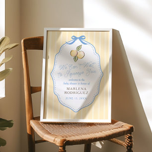 Kan inte vänta på att krama dig Citrus välkomstsky Poster