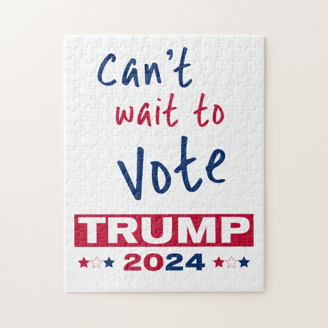 Kan inte vänta på att rösta TRUMP 2024 Pussel (Vertikal)