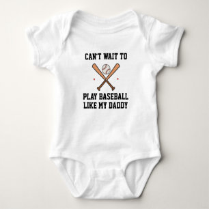 Kan inte vänta på att spela baseboll som pappa t shirt