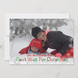 Kan inte vänta på jul - Snöflinga Fotokort Julkort