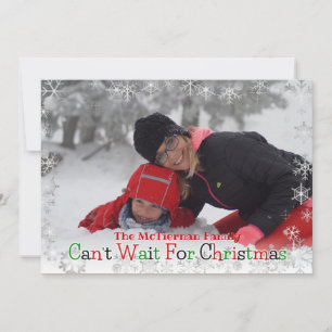 Kan inte vänta på jul - Snöflinga Fotokort Julkort