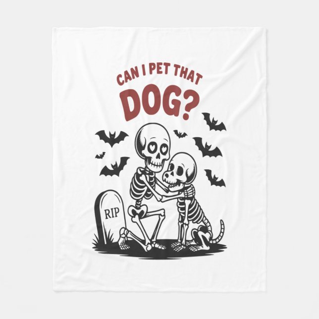 Kan jag acceptera Hund Halloween? Fleecefilt (Framsidan)