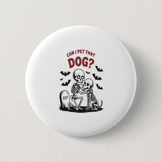 Kan jag acceptera Hund Halloween? Knapp (Framsida)