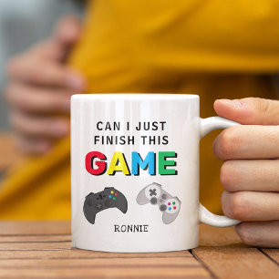 Kan jag bara avsluta det här spelet' Rolig spelare Kaffemugg