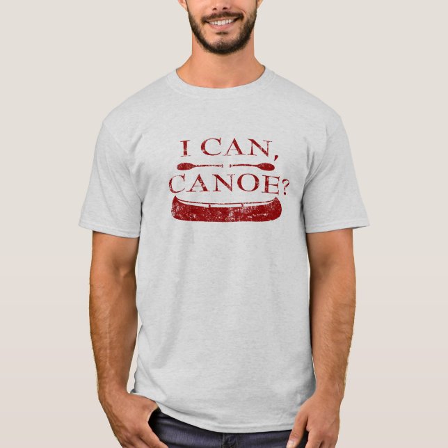 Kan jag, Canoe? T-Shirt (röd logotyp) (Framsida)