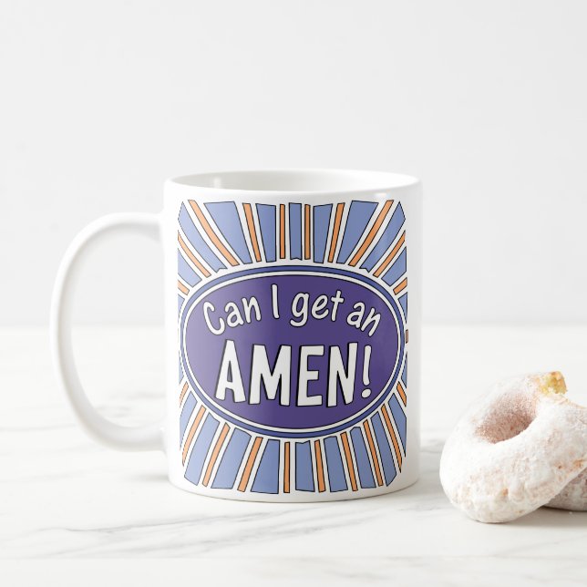 Kan jag få en AMEN? Kaffemugg (Med munk)