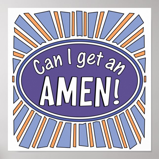 Kan jag få en AMEN? Poster (Framsidan)