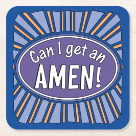 Kan jag få en AMEN? Underlägg Papper Kvadrat