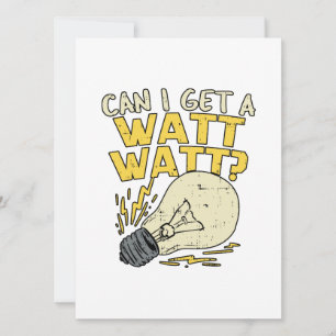 Kan jag få en watt? Electrician Electrical Gift Julkort