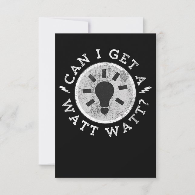 Kan jag få en Watt-funny Älskare Electrician Ingen Inbjudningar (Framsida)