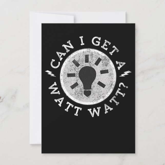 Kan jag få en Watt-funny Älskare Electrician Ingen Inbjudningar (Framsida)