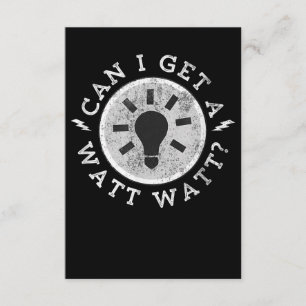 Kan jag få en Watt-funny Älskare Electrician Ingen Tilläggskort