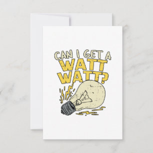 Kan jag få en watt-watt? Elektriskt gift Tack Kort