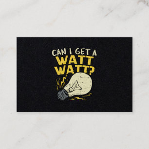 Kan jag få en watt-watt? Elektriskt gift Visitkort