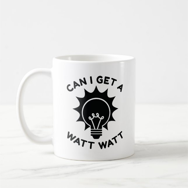 Kan jag få en watt-watt? kaffemugg (Vänster)