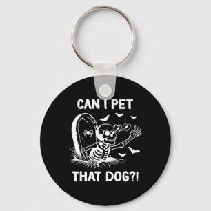 Kan jag få tag i Hund Halloween Skeleton? Nyckelring