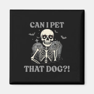 Kan jag få tag i Hund Skeleton Halloween Rolig hun Magnet