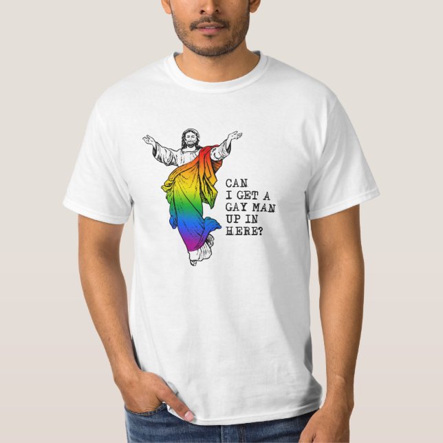Kan jag få upp en homosexuell man? t shirt (Framsida)