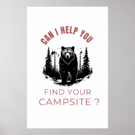Kan jag hjälpa dig att hitta din campingplats? - F Poster