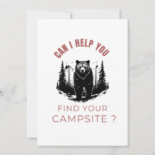 Kan jag hjälpa dig att hitta din campingplats? Fun Julkort