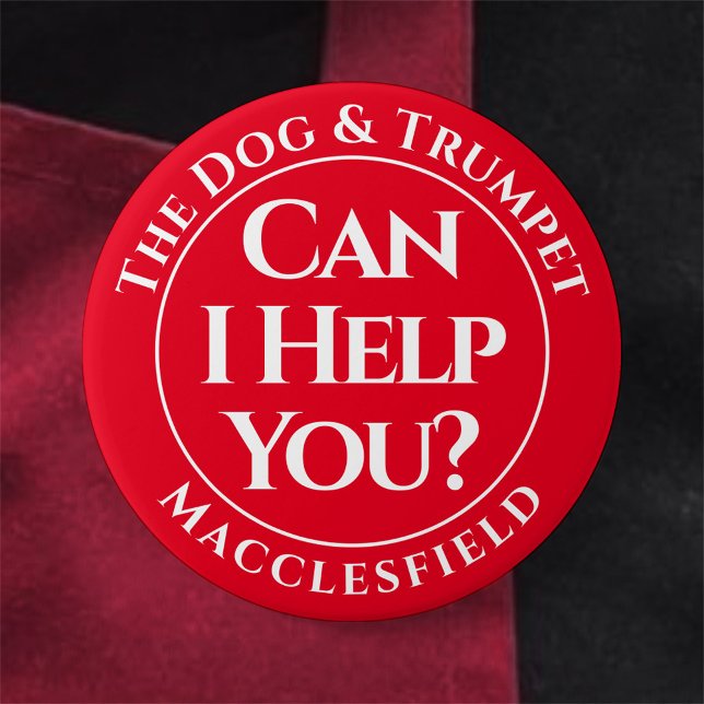 Kan jag hjälpa dig? Badge-knapp Knapp (Skapare uppladdad)