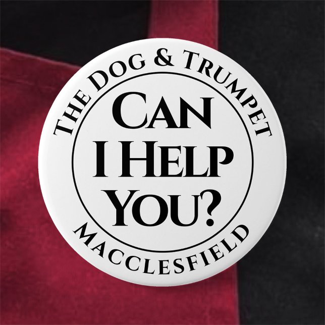 Kan jag hjälpa dig? Badge-knapp Knapp (Skapare uppladdad)