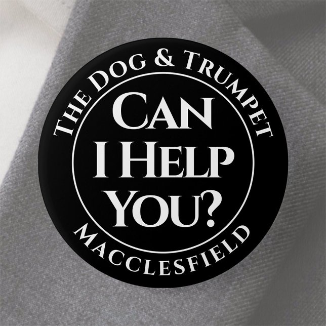 Kan jag hjälpa dig? Badge-knapp Knapp (Skapare uppladdad)