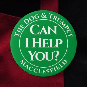 Kan jag hjälpa dig? Badge-knapp Knapp