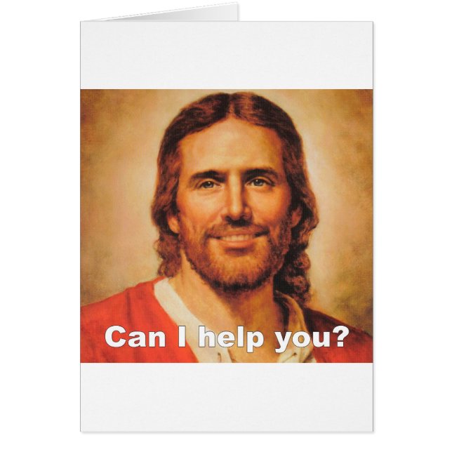 Kan jag hjälpa dig? hälsningskort (Framsidan)