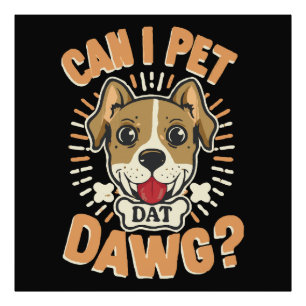 Kan jag klappa den där hunden fototryck