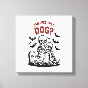 Kan jag klappa den där hunden på Halloween Canvastryck