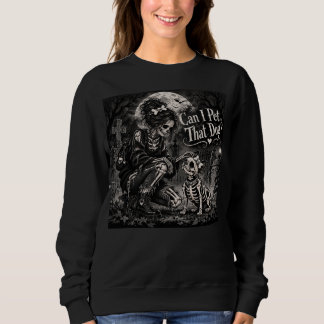 Kan jag klappa det där hundskelettet Frenchie-mamm T Shirt