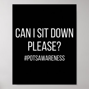Kan jag sätta mig ner Snälla Pots Villkor Dysauton Poster