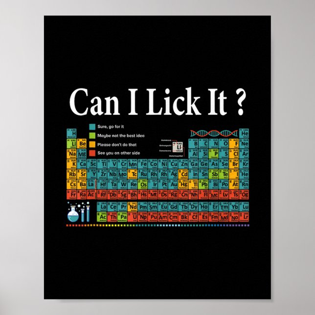 Kan jag Slicka det Periodiska Bord-läraren Student Poster (Framsidan)