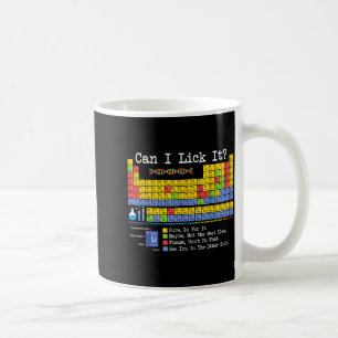 Kan jag slicka på det Periodiska systemet Rolig ve Kaffemugg